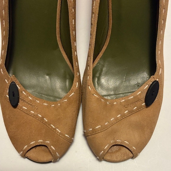 Colin Stuart Brown Suede Loafers with Olive Insole - Picture 2 of 10